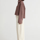 Friends With Frank The Freya Shirt in Plum Check