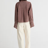 Friends With Frank The Freya Shirt in Plum Check