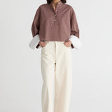 Friends With Frank The Freya Shirt in Plum Check