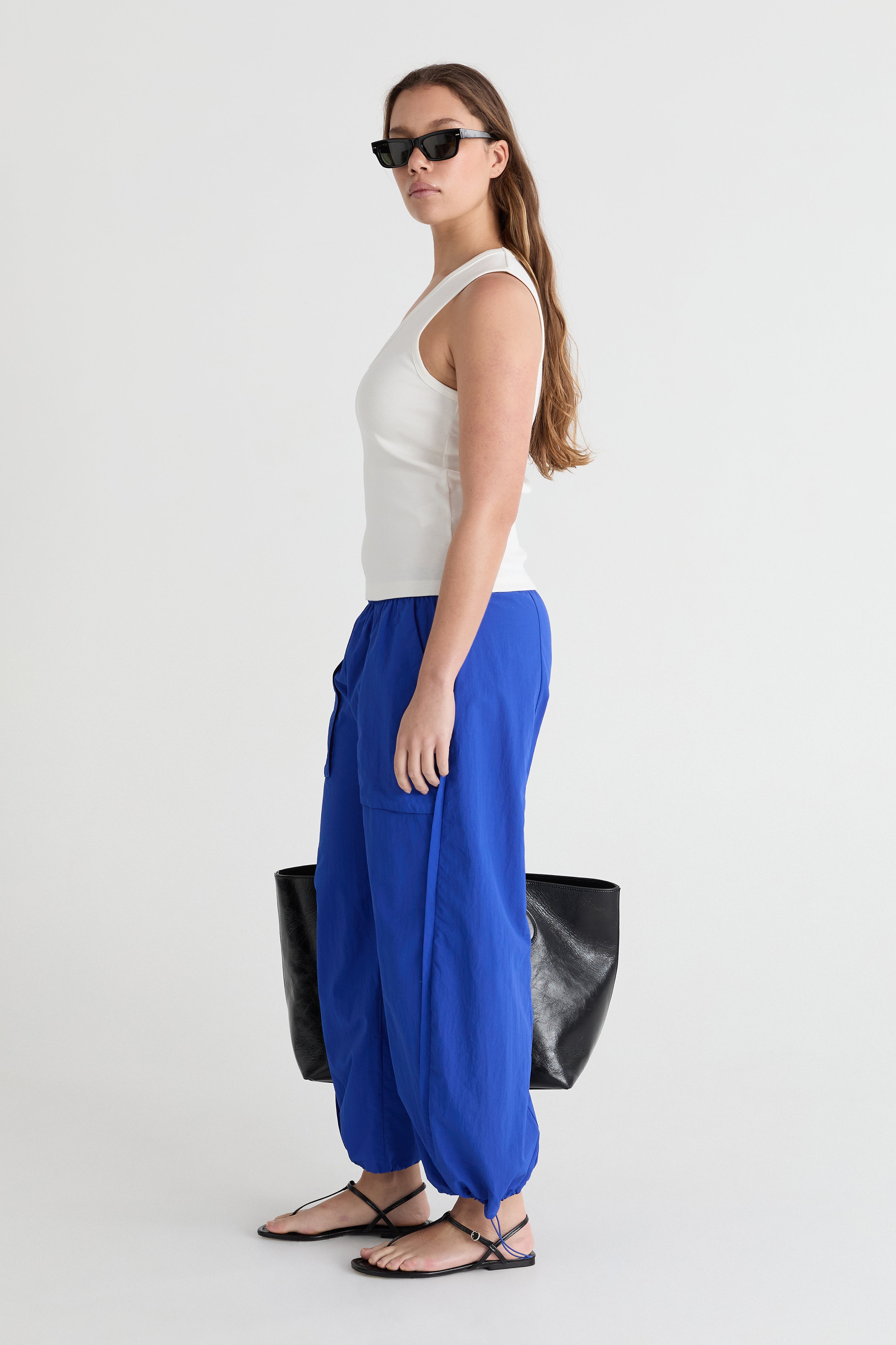 Friends With Frank The Heidi Pants in Klein Blue - close up