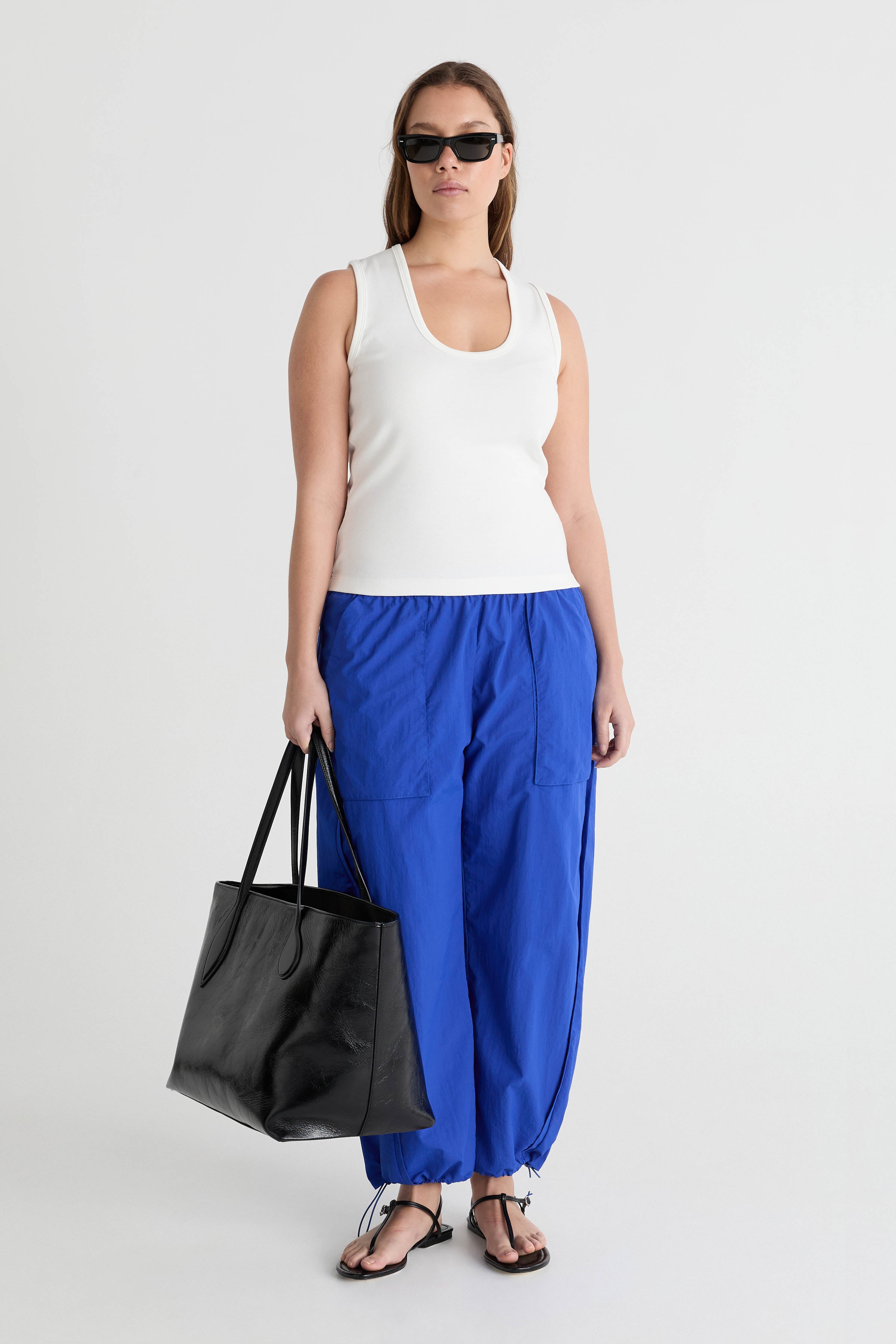 Friends With Frank The Heidi Pants in Klein Blue - close up