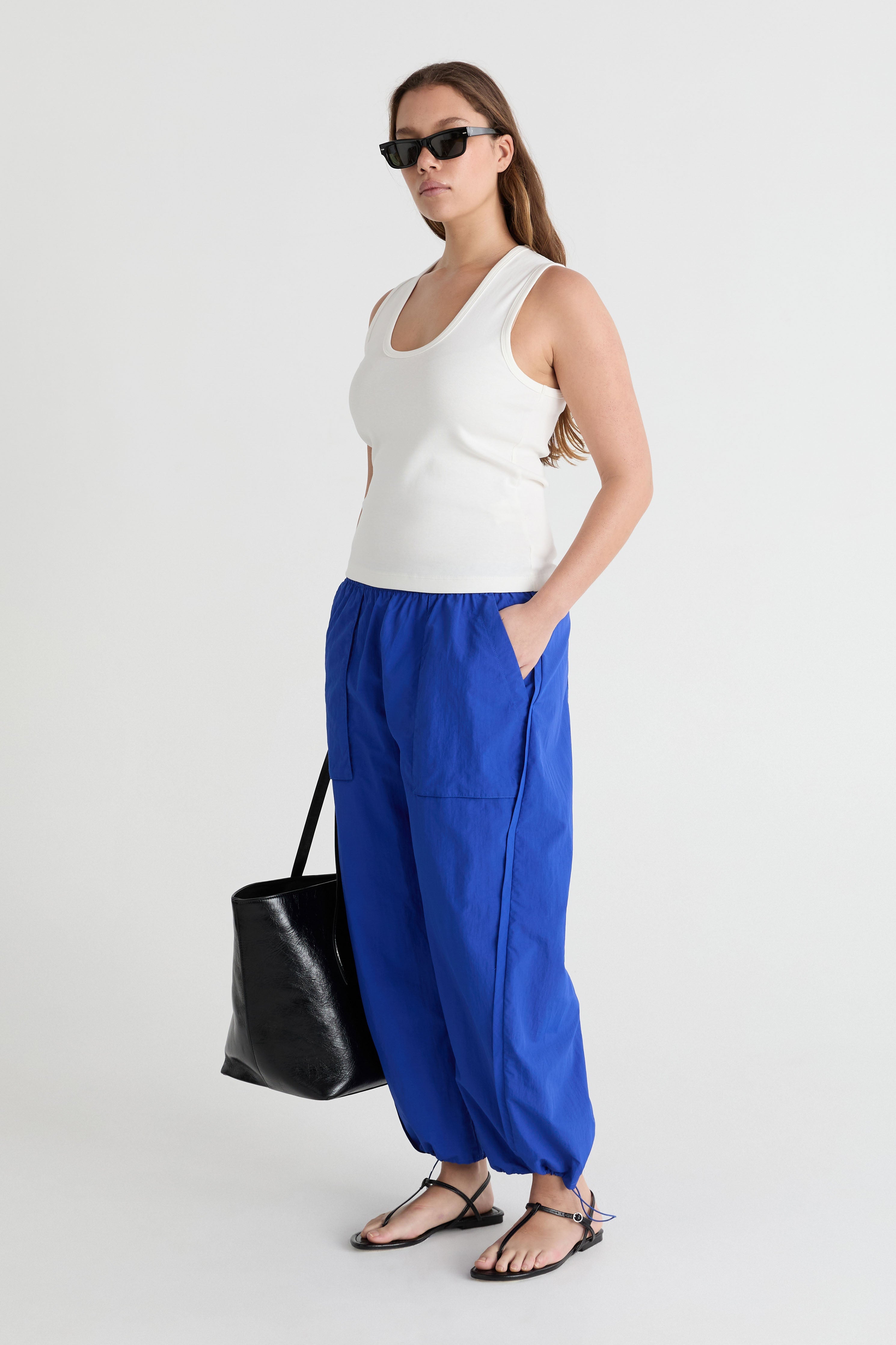 Friends With Frank The Heidi Pants in Klein Blue - close up