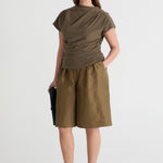 Friends With Frank The Phoebe Top in Khaki - outfit inspiration