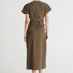 Friends With Frank The Phoebe Top in Khaki - close up