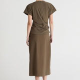 Friends With Frank The Phoebe Top in Khaki - close up