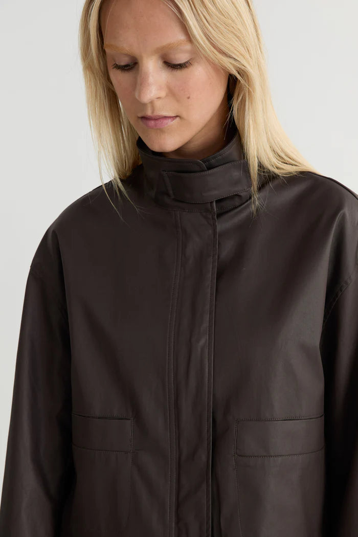 Friends With Frank The Greer Jacket in Chocolate