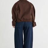 Friends With Frank The Penelope Cropped Trench in Chocolate