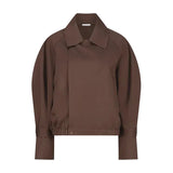 Friends With Frank The Penelope Cropped Trench in Chocolate