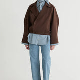 Friends With Frank The Penelope Cropped Trench in Chocolate