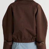 Friends With Frank The Penelope Cropped Trench in Chocolate