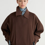 Friends With Frank The Penelope Cropped Trench in Chocolate