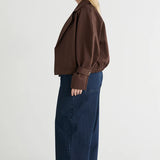 Friends With Frank The Penelope Cropped Trench in Chocolate