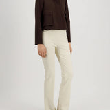 Harris Wharf Cropped Raglan Jacket in Dark Brown Scuba