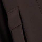 Harris Wharf Cropped Raglan Jacket in Dark Brown Scuba