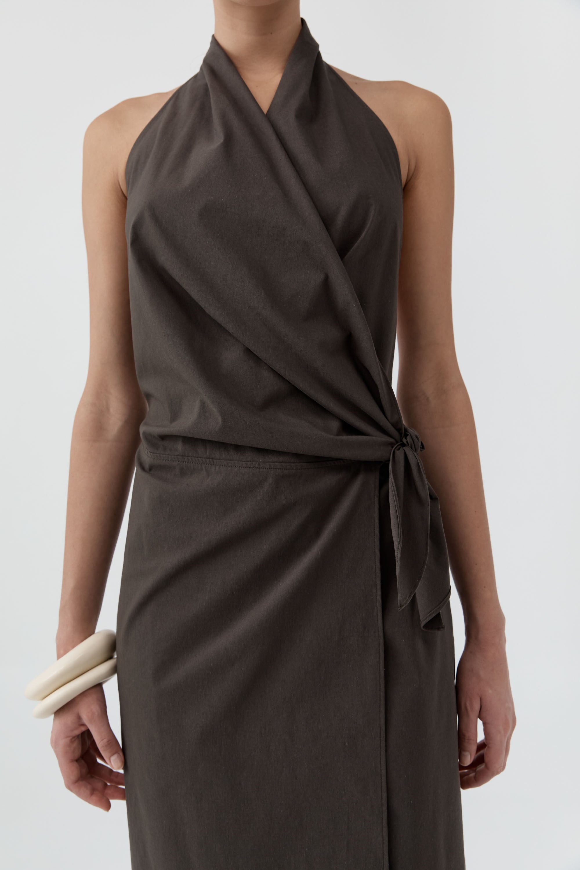 st agni backless dress St. Agni | Gathered Strapless Tie Back Dress