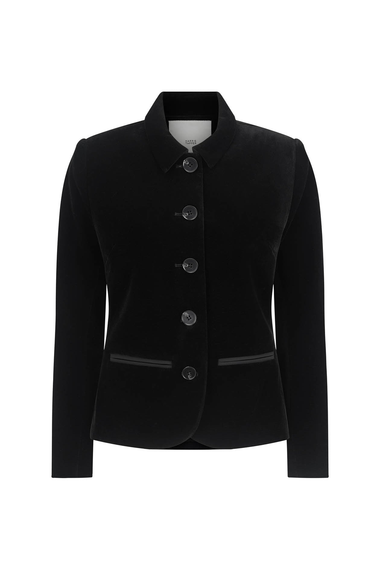 Harris Tapper Bardot Blazer in Black Velvet