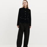 Harris Tapper Bardot Blazer in Black Velvet - styled look