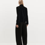 Harris Tapper Bardot Blazer in Black Velvet - detail view