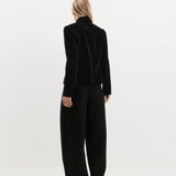 Harris Tapper Bardot Blazer in Black Velvet - detail view