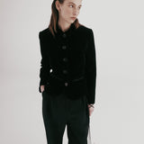 Harris Tapper Bardot Blazer in Black Velvet - side view
