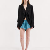 Harris Tapper Cocoon Blouse in Black - side view