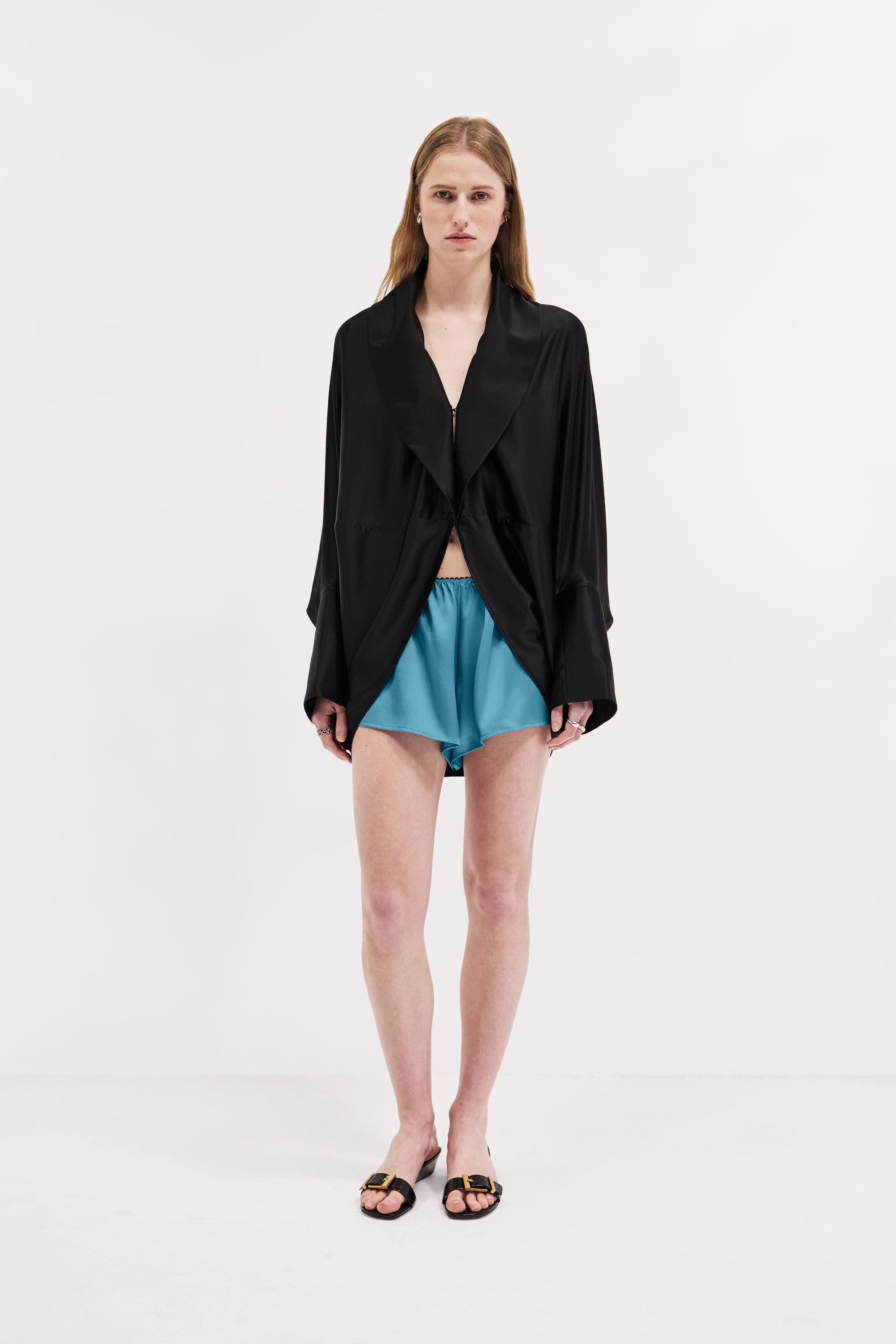 Harris Tapper Cocoon Blouse in Black - side view
