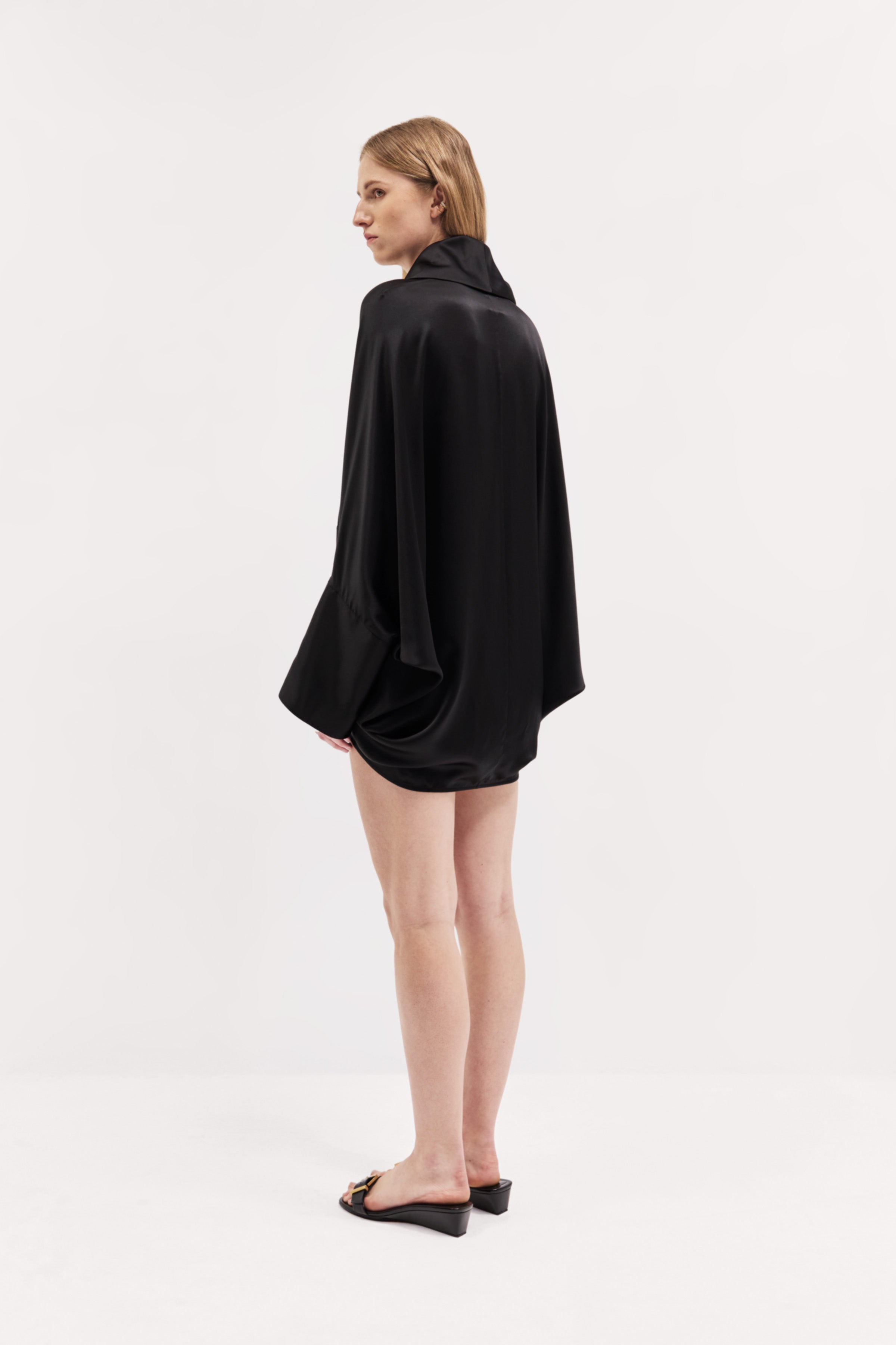 Harris Tapper Cocoon Blouse in Black - styled look