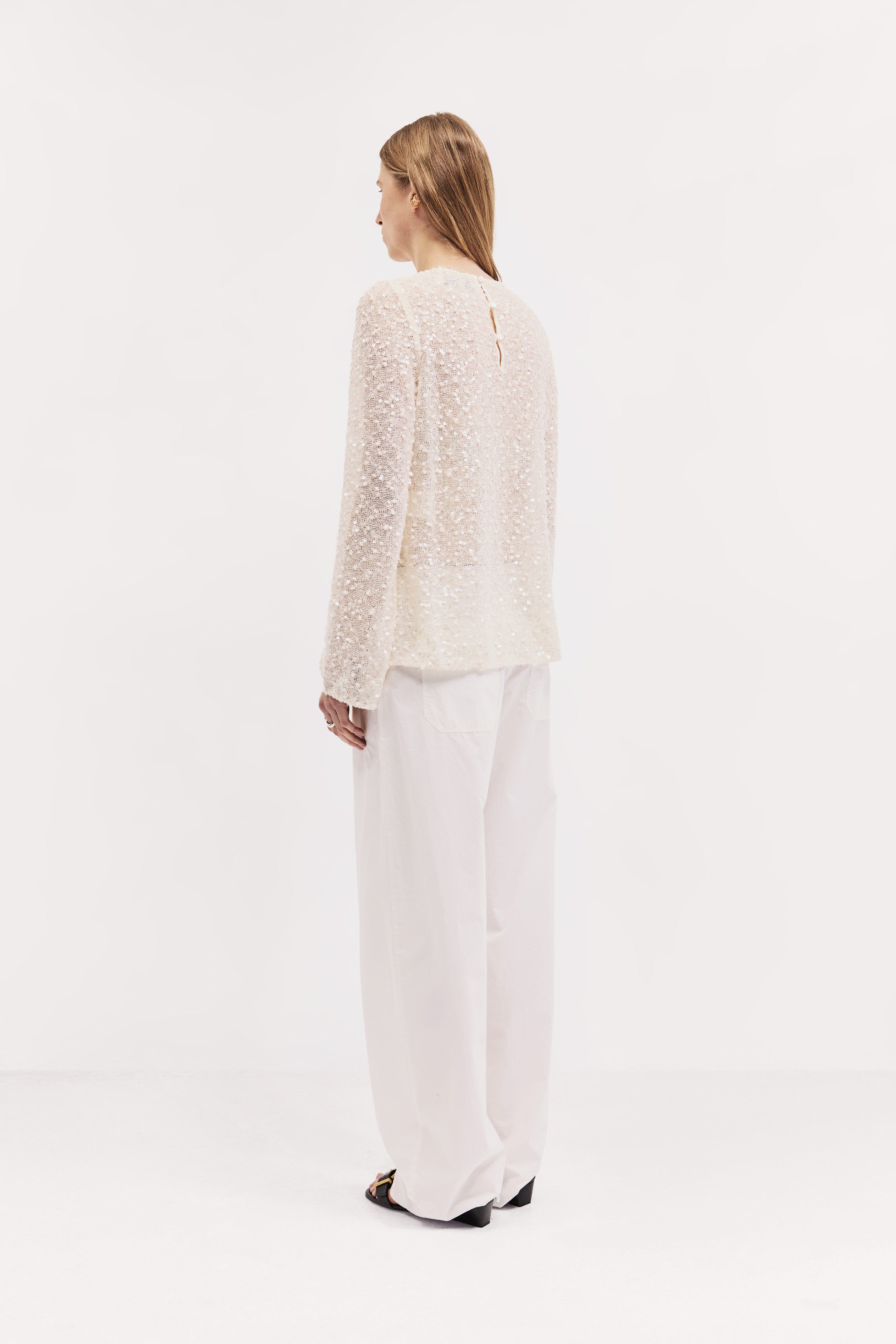 Harris Tapper Eva Top in Cream - detail view