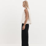 Harris Tapper Knot Top in Ivory - styled look