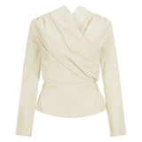 Harris Tapper Long Sleeve Chaimberlain Top in Vanilla