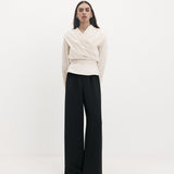 Harris Tapper Long Sleeve Chaimberlain Top in Vanilla - side view