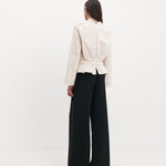 Harris Tapper Long Sleeve Chaimberlain Top in Vanilla - styled look