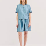 Harris Tapper Tina Top in Topaz - side view