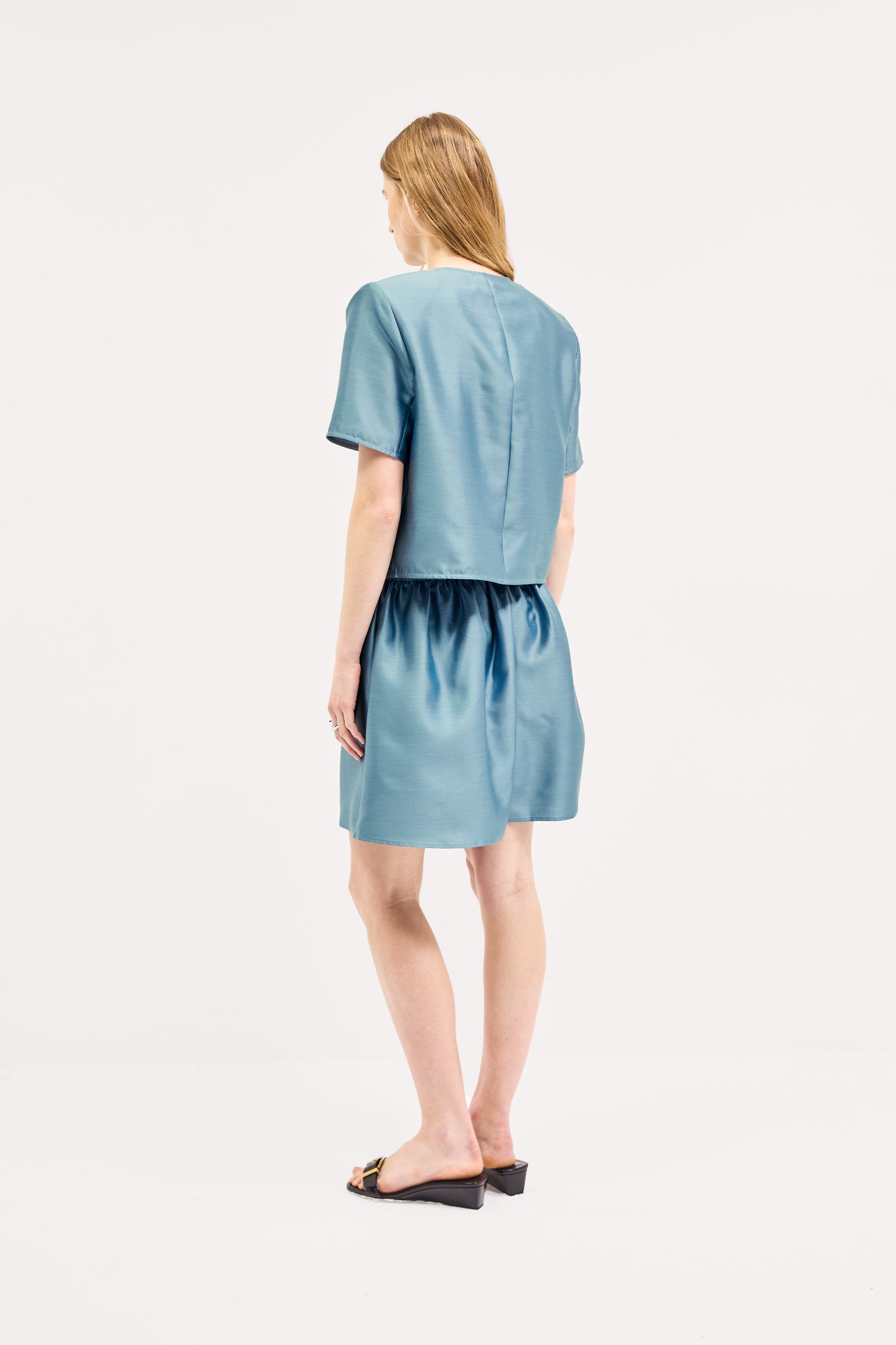 Harris Tapper Tina Top in Topaz - detail view