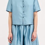 Harris Tapper Tina Top in Topaz - styled look