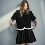 Harris Tapper Voluminous Short in Black - close up