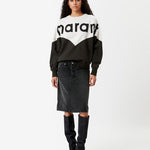 Isabel Marant Houston Sweatshirt in Faded Black - side view