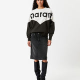 Isabel Marant Houston Sweatshirt in Faded Black - side view