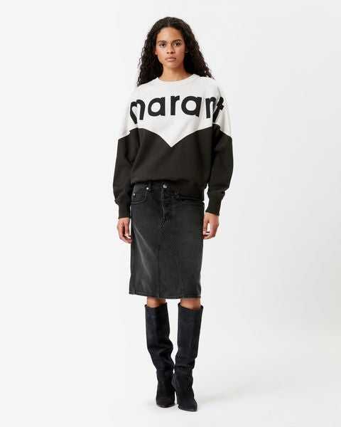 Isabel Marant Houston Sweatshirt in Faded Black - side view