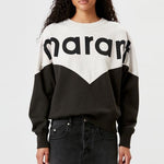 Isabel Marant Houston Sweatshirt in Faded Black - detail view