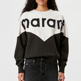 Isabel Marant Houston Sweatshirt in Faded Black - detail view