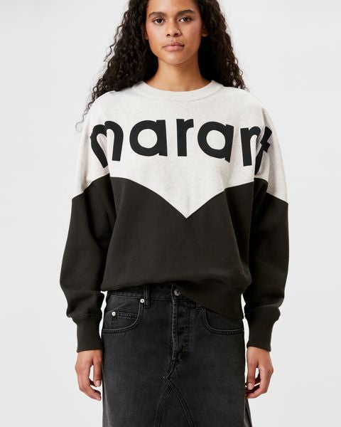 Isabel Marant Houston Sweatshirt in Faded Black - detail view