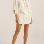 Ilio Nema Abas Skirt in White Eyelet