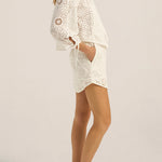 Ilio Nema Abas Skirt in White Eyelet