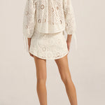 Ilio Nema Abas Skirt in White Eyelet