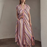 Ilio Nema Cythera Caftan in Samos Stripe