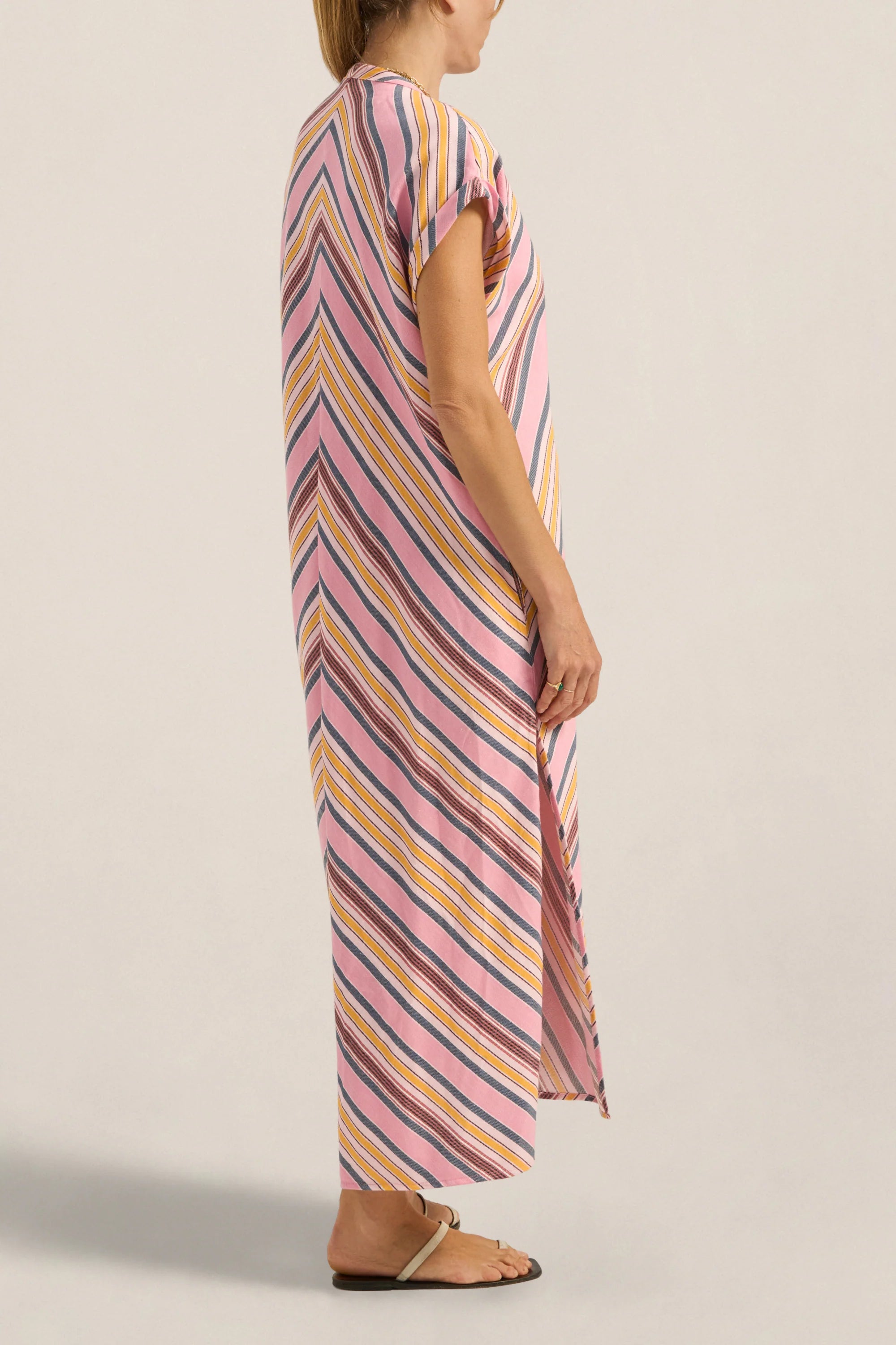 Ilio Nema Cythera Caftan in Samos Stripe