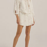 Ilio Nema Delian Jacket in White Eyelet