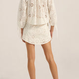 Ilio Nema Delian Jacket in White Eyelet