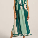 Ilio Nema Thaddeus Caftan in Green Sarong Voile - side view